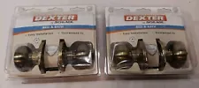 2-Dexter by Schlage Bed and Bath Door knob sets- NEW-antique Brass Finish