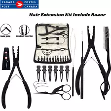 Hair Extension Kit Micro Beads Opnr Closr Scissor Mark Clips C Needle Wire Loop