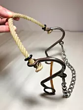 Western Saddle Horse Rope Nose Little S Hackamore Stainless Steel 5.5" Cheeks