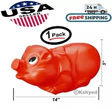 14" Large Piggy Bank Plastic Saving Money The Fun Way Tuff Pig - Free Shipping