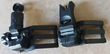 45° Offset Flip Up Iron Sights, Front and Rear Site