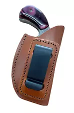 Right Hand Brown Leather Inside Pants Holster for NAA 22 RANGER II, 1.63"