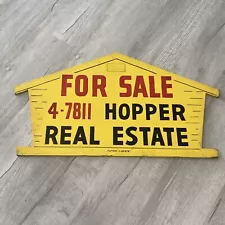 VINTAGE Hopper Futch Lufkin Texas REAL ESTATE FOR SALE SIGN Hand Painted 29"X16”