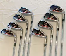 Used TaylorMade Burner Plus Iron Set 4-PW, AW 85g Uniflex Steel Shafts RH