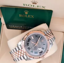 Unworn 2023 Rolex Datejust 41 Wimbledon Dial 2-tone Jubilee 126331 Box Papers