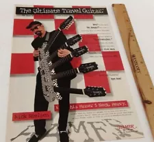 RICK NIELSEN CHEAP TRICK 5 NECK HAMER GUITAR PRINT AD Feb 1998 Guitar World HTF