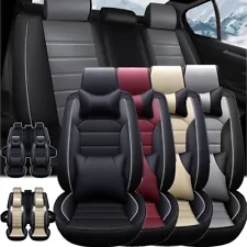 For Acura Car Seat Covers Leather Front Rear Full Set 5-Seats Protectors Cushion