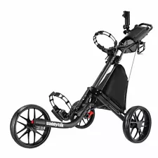 CaddyTek CaddyLite EZ-Fold Pro 3 Wheel Golf Buggy / Push Cart - Dark Grey