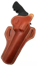 Right Hand Brown Leather Thumb Break Belt Holster for DAN WESSON 357/44, 8"