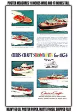 11x17 POSTER - 1954 Chris Craft Showboats for 1954