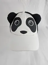 PANDA FACE Panda Bear Baseball Cap Snapback Hat Black White