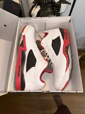 SIZE 17- NIKE AIR JORDAN 5's RETRO LOW FIRE RED 2016 819171-101