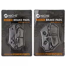 Brake Pad Set for Harley-Davidson Street Rod 500 750 Front Rear Semi-Metallic (For: Harley-Davidson Street Rod)