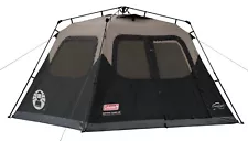 Coleman 4 Person Cabin Tent for Camping with 60 Second Instant Setup Brown/Black