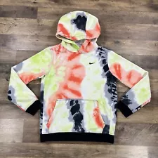 Nike Hoodie Boys Large Tie Dye Sportswear Club Big Kids Pullover Sweatshirt