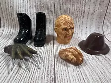 Max FX Freddy Krueger Plastic 2 Piece Head Boots Hand Claw & Hat For 10" Figures