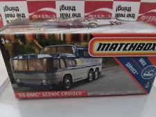 MATCHBOX 2020 MBX SERVICE POWER GRABS '55 GMC SCENIC CRUISER 90/100 GRAY