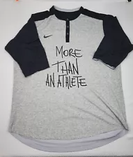 Nike Lebron James More Than An Athlete Shirt Mens XXL 2XL Gray Raglan Light