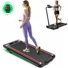 300LBS Walking Pad Compact Electric Treadmill for Home Gym with LED Touch Screen