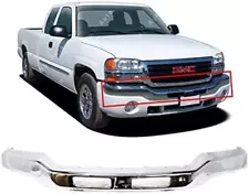 - Chrome Steel, Front Bumper Face Bar Compatible with 2003 2004 2005 2006 GMC Si