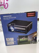 MEDION LED HD PROJECTOR 1280 x 720p 155 ANSI LUMENS BUILT IN SPEAKER 45-200" NEW