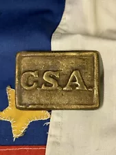 SCARCE CIVIL WAR CONFEDERATE CSA SOUTHERN REBEL BELT PLATE BUCKLE W/PUPPY PAW