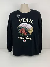 Nike Utah Utes 2022 Rose Bowl Black Long Sleeve Shirt Mens Size L Large NCAA EUC