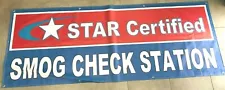 STAR CERTIFIED SMOG CHECK STATION Vinyl Banner Sign 3x8 ft - ON SALE!