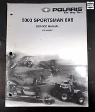 OEM POLARIS 2003 SPORTSMAN 500 6X6 ATV DEALER SERVICE SHOP PAPERBACK MANUAL (For: Polaris 6x6)