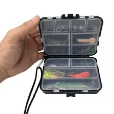 Black Small Fishing Tackle Boxes Tackle Box for Storage Outdoor Fishing Tackle