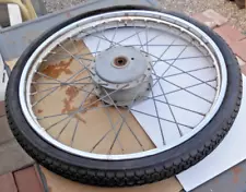 VINTAGE 1979 SUN 17" x 1.35" SMALL MOTORCYCLE SPOKE RIM w/ BRAKE HUB.