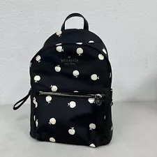 Kate Spade Chelsea Medium The Little Better Nylon Backpack Black Multi Apple