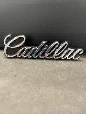 1980-93 Vintage OEM Cadillac Script Badge Logo Emblem Metal 4" 1624421