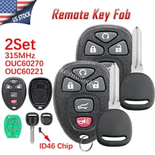 2 Remote Fob 5B + Key for Chevy Traverse 2009 2010 2011 2012 2013 2014 2015-2017