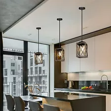 DEWENWILS Farmhouse Pendant Lamps Metal Hanging Light Fixture for Kitchen 1 Pack