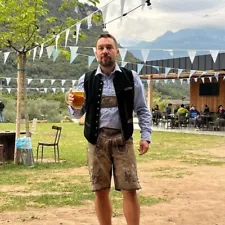 Men Oktoberfest Lederhosen Shorts Handmade Bavarian Bundhosen hosen for sale