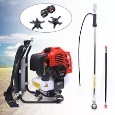 1250W 2-Stroke Backpack Gas Brush Cutter Grass Trimmer Lawn Mower 3200rpm SALE