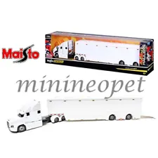 MAISTO 12418 DESIGN CUSTOM HAULER MACK ANTHEM ENCLOSED TRANSPORTER 1/64 WHITE