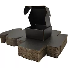 Small Black Shipping Boxes for Small Business Pack of 25-4x4x2 inches Cardboa