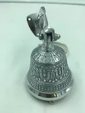 Nautical Aluminum Ship 4 inch Maritime Wall Dinner Bell - Very Ornate