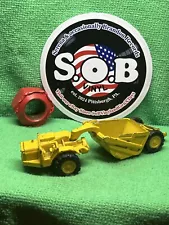 Unbranded 1970s Earth Mover Dirt Scraper Yellow Diecast EX Cond Hong Kong