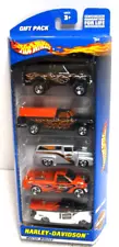 2000 HOT WHEELS HARLEY DAVIDSON 5 PACK BRONCO PANEL & PICKUPS TRUCKS