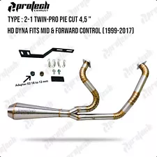 2-1 Exhaust Pipes Muffler fitS Harley-Davidson Dyna Super Glide FXD 2 into 1 HD (For: 2003 Harley-Davidson Dyna)