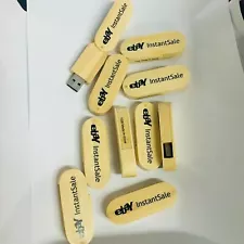 Instant sale with EBAY logo 1GB Wooden MEMORY STICK (LOT OF 10)