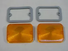 NEW 1962-1965 FORD FALCON 1962-1963 FAIRLANE AMBER PARKING LIGHT LENSES (PAIR)