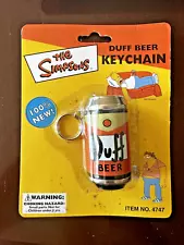 The Simpsons/Barney "Duff Beer Can" Keychain- NEW, Factory Sealed 2002 w/ wear