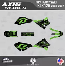 Graphics Kit for KAWASAKI KLX 125 (2003-2007) KLX125 Axis Series - Green-Shift