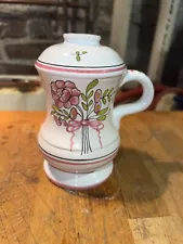 1970’s Antique Pierre Deux Lamp Base French Hand Painted Flowers