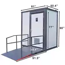 Bastone Handicap-Accessible Portable Restroom w/Sink Mobile Toilet