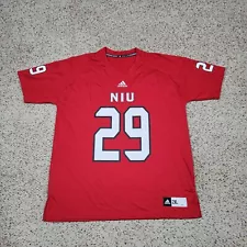 NIU Huskies Jersey Mens 2XL XXL Red Football Adidas Northern Illinois College